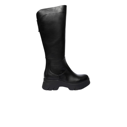 Women's Black Genuine Leather Boots 3K2UC32963